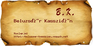 Beluzsár Kasszián névjegykártya